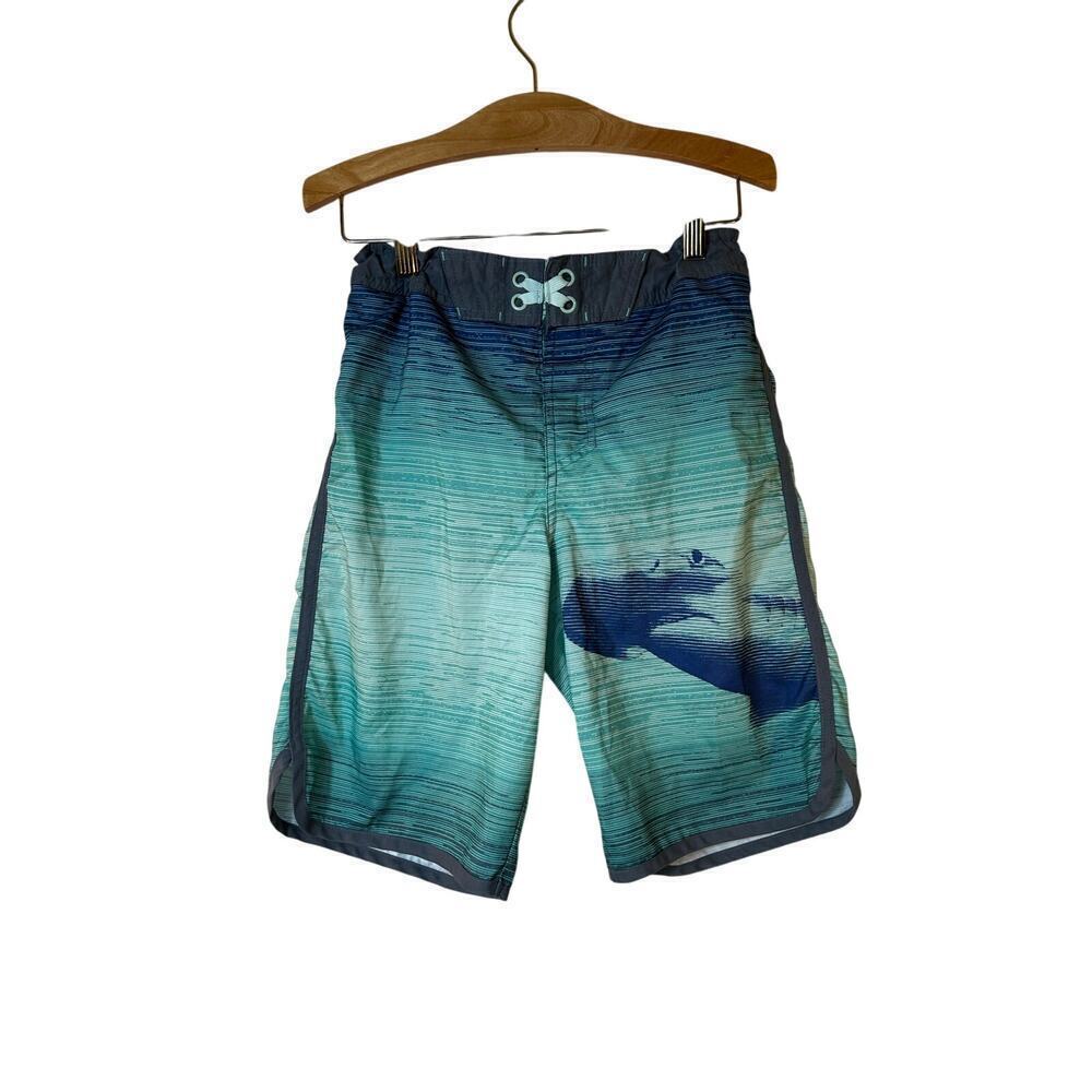 ART CLASS Boy’s Shark Adjustable Waist Swim Trunks / Size: 14